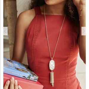 KS Rayne white and gold necklace